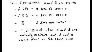 Experiments, Sample Spaces, Set Operations