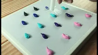 🎆 Firework Painting Technique Using A Plastic Straw / Painting Tutorial 