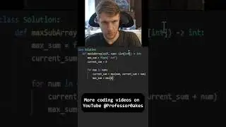 53. Maximum Subarray Python LeetCode Solution  #leetcode #coding #codingproblems #python #codetech