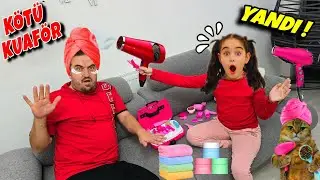 ELİF SİNEM KUAFÖR OLDU ‼️ EYVAH BABASININ SAÇLARINI DÖKTÜ !!