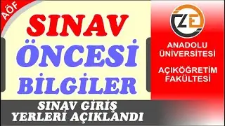 AÖF Sınav Giriş Yerleri Açıklandı - Anadolu Açıköğretim Ara Sınav Vize
