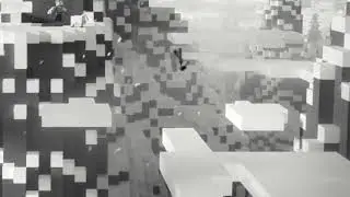 Minecraft Steve falls off a cliff but it is happy