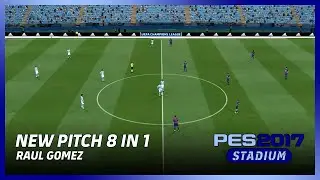 PES 2017 Pitch Mod 2025! Real Turf, Shadows & Lighting Updates - Pitch 8 in 1