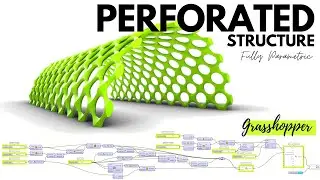 Rhino 6 and Grasshopper Perforated Structure Hexagonal Grid