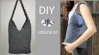 DIY Macrame Shoulder Bag Tutorial/Легкая сумка макраме для начинающих/마크라메 가방