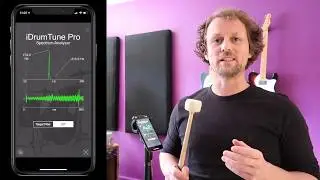 Music Instrument Vibration - Tuning Fork example with iDrumTune Pro drum tuner app