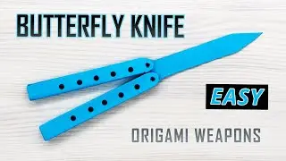 Making a BUTTERFLY KNIFE out of Paper  - a DIY Crafting a Balisong Mockup