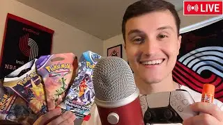 🔴 - ASMR LIVE RELAXING HANGOUT 😴💤 (triggers + whisper ramble + pack openings)