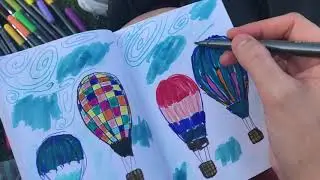 The Mini Sketch Book Blue Sky in the Wild - Atlanta Hot Air Balloon Fest