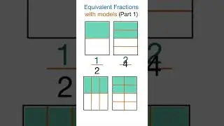 Equivalent Fractions with models | Equivalent Fractions Part 1 | maths animation 