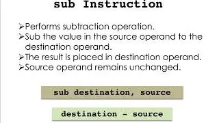 CSC159: Assembly Language - SUB instruction