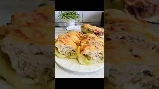 Кабачок-лодочки с фаршем #кабачкирецепты #кабачок #кабачкивдуховке #закуска #кулинария #закуски#еда