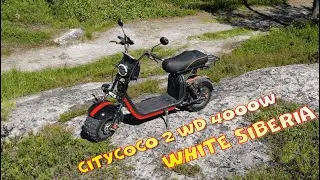 ПОЛУЧИЛ ЭЛЕКТРИЧЕСКИЙ СКУТЕР CITYCOCO. ОТ КОМПАНИИ WHITE SIBERIA  2 WD 4000W