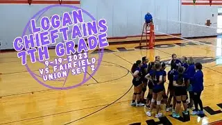 Logan Chieftains vs Fairfield Union 7th Grade Volleyball 9-19-2023 Set 2
