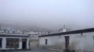 Snowfall at Rongbuk Monastery Near Everest Base Camp