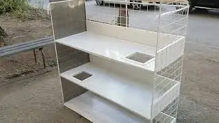 Трехярусный кошачий балкончик для прогулок. Изготовление своими руками)