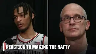 Dan Hurley & Stephon Castle react to National Championship bid after win vs. Alabama 🏆 | SportsCent