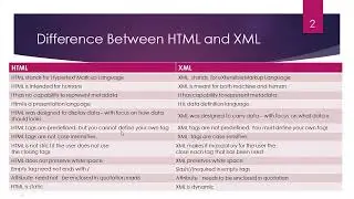 xml vs html