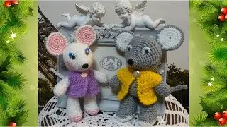 Мышка крючком.МК для начинающих.Часть 2.Mouse hook.MK for beginners.Part 2