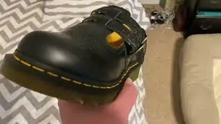 mpractical women’s footwear on its head  Fusing a classic T bar fastening with a rugged AirWair sole
