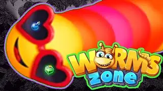 Worms Zone io. Червячная Зона. Самый красивый скин на черной зоне.Игры со змеями.
