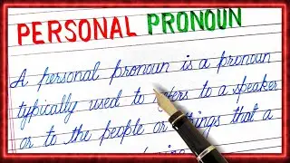 Definition of personal pronoun | What is personal pronoun | Example of personal pronoun