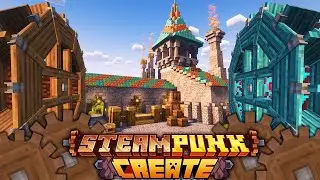 I Built the Perfect Create Mod WORKSHOP in STEAMPUNK Minecraft