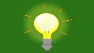Lightbulb  Animated   | Green Screen: Chroma Key Full 1080p HD
