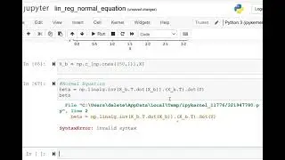 Python Linear Regression with Normal Equation