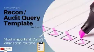 Reconciliation Template | Compare your tables with excel efficiently | Audit Query | Excel