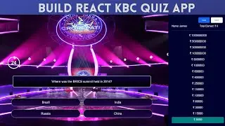 Build KBC (Millionaire) Quiz App in React JS | React Beginner Project