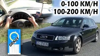 AUDI A4 B6 1.8T QUATTRO STAGE 2 - KONFRONTACJA NA AUTOSTRADZIE. POMIAR OSIĄGÓW 0-100, 100-200 KM/H