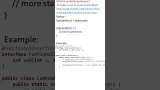 In 10sec- Lambda Expressions in Java8 #java #java21 #java8 #java8stream #javaprogramming