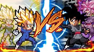 [#VillainsCollab] - Majin Vegeta vs Goku Black