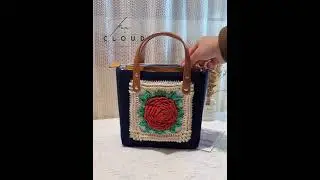 What Can Granny Square Rose Tote Bag Store l Rose Granny Squares