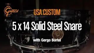 GRETSCH USA Solid Steel Snare Drum 5 x 14″ played by Gergo Borlai
