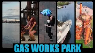 Gas Works Park | dancing girls & guys, Seattle skyline, geese, boats etc
