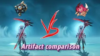 C0 Arlecchino artifact comparison || Genshin Impact