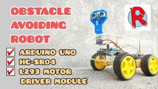Obstacle Avoiding Robot Using Arduino with L293d motor Driver Module Arduino Connection with HC-SR04