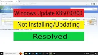 Fix Update KB5030300 Not Installing/Downloading On Windows 10/11