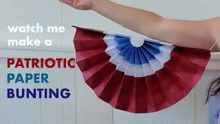 Fourth of July Patriotic Bunting Paper Craft