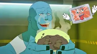Invincible but only Salmon scene