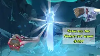 Thaw all the shards out again (In the mountains quest) - Genshin impact gameplay