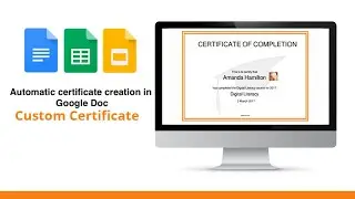 Automatic certificate creation in Google Forms and Sheets to automatically