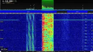 Pirate playing Любэ - От Волги до Енисея on 6218 kHz