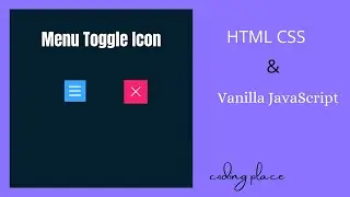 Menu Toggle Icon Using CSS & Vanilla JavaScript | Toggle Menu