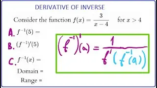 265: 3.2 #3  Derivative of inverse, Inverse, compare