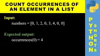 Count occurrences of an element in a list | Python shorts