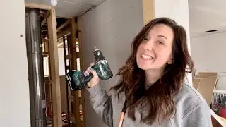 we have a little problem 😳 | MY COAT CLOSET... Sheetrock, Design, & Mudding!