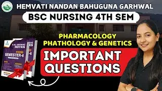 hemavati bahuguna uttrakhand | bsc nursing 4th sem pharmacology pathology & genetics imp que | HNBGU